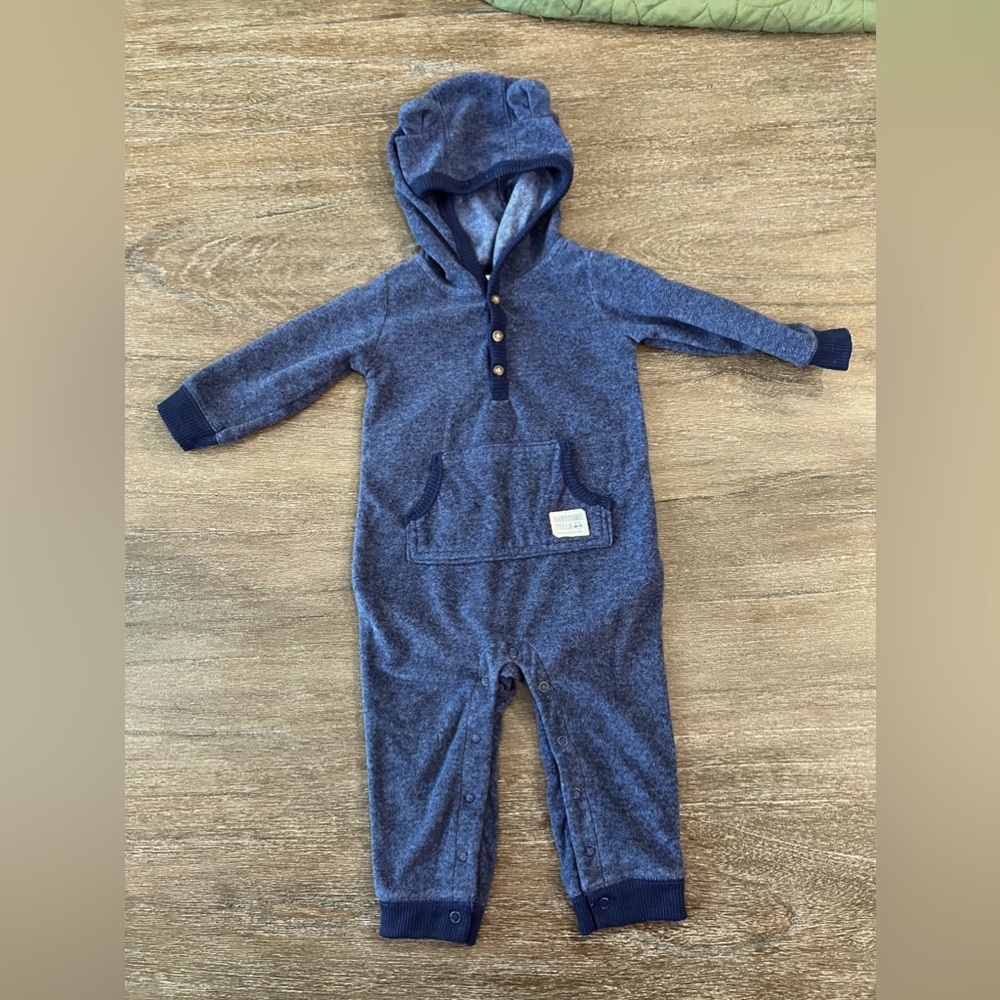 Carter’s Fleece Hooded Play Suit 12m